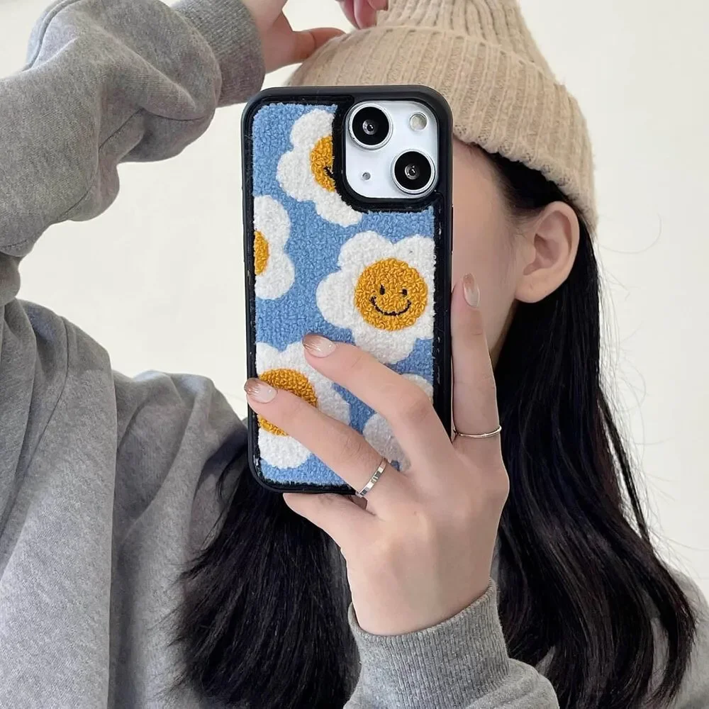 Cute Sunflower Phone Case for iPhone 15 6.1inch 2023 Cool Girls Women